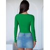 image:imageANRABESS Womens Long Sleeve Bodysuits TopGreen