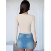 image:imageANRABESS Womens Long Sleeve Bodysuits TopLight Apricot