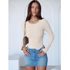 image:imageANRABESS Womens Long Sleeve Bodysuits TopLight Apricot