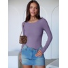 image:imageANRABESS Womens Long Sleeve Bodysuits TopPurple