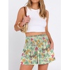 image:imageANRABESS Women Smocked High Waist Shorts Wide Leg Elastic Drawstring Flowy Baggy Trendy Summer Casual Beach amp Lounge WearCrayon Multicolored Floral