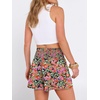 image:imageANRABESS Women Smocked High Waist Shorts Wide Leg Elastic Drawstring Flowy Baggy Trendy Summer Casual Beach amp Lounge WearFloral Black Red