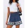 image:imageANRABESS Women Smocked High Waist Shorts Wide Leg Elastic Drawstring Flowy Baggy Trendy Summer Casual Beach amp Lounge WearFloral Blue Hot Pink