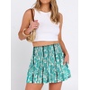 image:imageANRABESS Women Smocked High Waist Shorts Wide Leg Elastic Drawstring Flowy Baggy Trendy Summer Casual Beach amp Lounge WearFloral Lake Blue