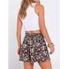 image:imageANRABESS Women Smocked High Waist Shorts Wide Leg Elastic Drawstring Flowy Baggy Trendy Summer Casual Beach amp Lounge WearFloral Navy Blue Pink