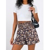 image:imageANRABESS Women Smocked High Waist Shorts Wide Leg Elastic Drawstring Flowy Baggy Trendy Summer Casual Beach amp Lounge WearFloral Navy Blue Pink
