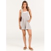 image:imageANRABESS Womens Linen Rompers Summer Casual Bib Overalls Loose Short Jumpsuit Beach Outfits Travel Vacation ClothesBeige