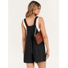 image:imageANRABESS Womens Linen Rompers Summer Casual Bib Overalls Loose Short Jumpsuit Beach Outfits Travel Vacation ClothesBlack
