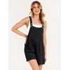 image:imageANRABESS Womens Linen Rompers Summer Casual Bib Overalls Loose Short Jumpsuit Beach Outfits Travel Vacation ClothesBlack
