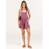 image:imageANRABESS Womens Linen Rompers Summer Casual Bib Overalls Loose Short Jumpsuit Beach Outfits Travel Vacation ClothesFuchsia