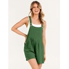 image:imageANRABESS Womens Linen Rompers Summer Casual Bib Overalls Loose Short Jumpsuit Beach Outfits Travel Vacation ClothesGrass