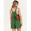 image:imageANRABESS Womens Linen Rompers Summer Casual Bib Overalls Loose Short Jumpsuit Beach Outfits Travel Vacation ClothesGrass