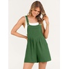 image:imageANRABESS Womens Linen Rompers Summer Casual Bib Overalls Loose Short Jumpsuit Beach Outfits Travel Vacation ClothesGrass