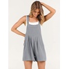 image:imageANRABESS Womens Linen Rompers Summer Casual Bib Overalls Loose Short Jumpsuit Beach Outfits Travel Vacation ClothesGray