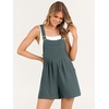 image:imageANRABESS Womens Linen Rompers Summer Casual Bib Overalls Loose Short Jumpsuit Beach Outfits Travel Vacation ClothesGray Blue