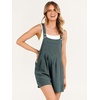 image:imageANRABESS Womens Linen Rompers Summer Casual Bib Overalls Loose Short Jumpsuit Beach Outfits Travel Vacation ClothesGray Blue