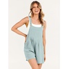 image:imageANRABESS Womens Linen Rompers Summer Casual Bib Overalls Loose Short Jumpsuit Beach Outfits Travel Vacation ClothesLake Green