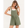 image:imageANRABESS Womens Linen Rompers Summer Casual Bib Overalls Loose Short Jumpsuit Beach Outfits Travel Vacation ClothesOlive