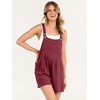 image:imageANRABESS Womens Linen Rompers Summer Casual Bib Overalls Loose Short Jumpsuit Beach Outfits Travel Vacation ClothesRed