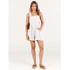 image:imageANRABESS Womens Linen Rompers Summer Casual Bib Overalls Loose Short Jumpsuit Beach Outfits Travel Vacation ClothesWhite
