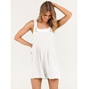 image:imageANRABESS Womens Linen Rompers Summer Casual Bib Overalls Loose Short Jumpsuit Beach Outfits Travel Vacation ClothesWhite