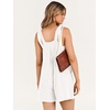 image:imageANRABESS Womens Linen Rompers Summer Casual Bib Overalls Loose Short Jumpsuit Beach Outfits Travel Vacation ClothesWhite