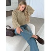 image:imageANRABESS Womens Cropped Sweaters Oversized Cable Knit Long Sleeve SweaterKhaki