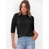 image:imageANRABESS Womens Fall Short 34 Sleeve Sweaters Wool BlendBlack