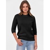 image:imageANRABESS Womens Fall Short 34 Sleeve Sweaters Wool BlendBlack