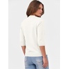 image:imageANRABESS Womens Fall Short 34 Sleeve Sweaters Wool BlendCream White