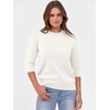 image:imageANRABESS Womens Fall Short 34 Sleeve Sweaters Wool BlendCream White