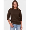 image:imageANRABESS Womens Fall Short 34 Sleeve Sweaters Wool BlendDeep Brown