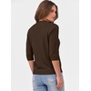image:imageANRABESS Womens Fall Short 34 Sleeve Sweaters Wool BlendDeep Brown