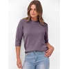 image:imageANRABESS Womens Fall Short 34 Sleeve Sweaters Wool BlendGrey Purple