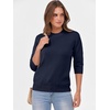 image:imageANRABESS Womens Fall Short 34 Sleeve Sweaters Wool BlendNavy Blue