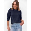 image:imageANRABESS Womens Fall Short 34 Sleeve Sweaters Wool BlendNavy Blue