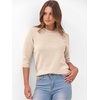 image:imageANRABESS Womens Fall Short 34 Sleeve Sweaters Wool BlendParchment Beige