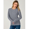 image:imageANRABESS Womens Long Sleeve Crewneck Chunky Knit Sweaters  Pullover Cozy Argyle Soft BreathableCasual Daily Work Basic Classic Trendy Sweater Tops Fall Winter ClothingGrey