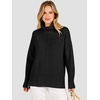 image:imageANRABESS Womens Oversized Turtleneck Cozy Batwing Long Sleeve SweaterBlack