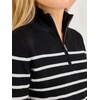 image:imageANRABESS Womens Quarter Zip Fall Lightweight SweatersStriped Black White