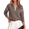 image:imageANRABESS Cropped Sweaters for Women Quarter Zip Pullover 2026 Fall Outfits
