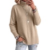 image:imageANRABESS Womens Oversized Turtleneck Cozy Batwing Long Sleeve SweaterTan
