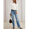 image:imageANRABESS Womens Cowl Neck Long Sleeve Shirts Fall Crop TopsWhite