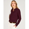 image:imageANRABESS Sweaters for Women Polo Collared Knit Long Sleeve PulloverDark RedXL