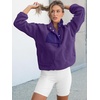 image:imageANRABESS Womens Fleece Pullover Jacket Fuzzy Sherpa Sweatshirt with PocketsDeep Purple