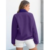 image:imageANRABESS Womens Fleece Pullover Jacket Fuzzy Sherpa Sweatshirt with PocketsDeep Purple
