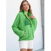 image:imageANRABESS Womens Fleece Pullover Jacket Fuzzy Sherpa Sweatshirt with PocketsGreen
