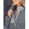 image:imageANRABESS Womens Fleece Pullover Jacket Fuzzy Sherpa Sweatshirt with PocketsGrey