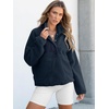 image:imageANRABESS Womens Fleece Pullover Jacket Fuzzy Sherpa Sweatshirt with PocketsNavy Blue