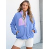image:imageANRABESS Womens Fleece Pullover Jacket Fuzzy Sherpa Sweatshirt with PocketsSky Blue
